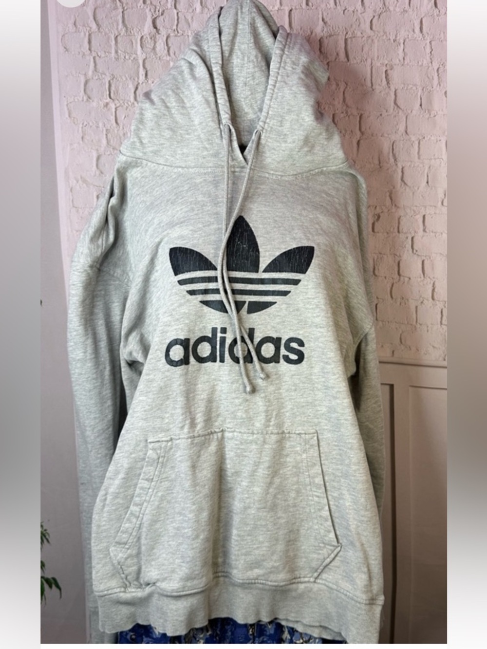 Adidas Heather Gray Sweatshirt hoodie xl‎ - Picture 5 of 5